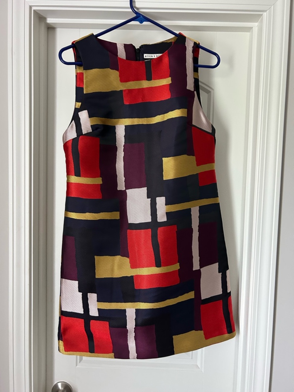 Alice + Olivia Geometric Shift Dress in Multicolor